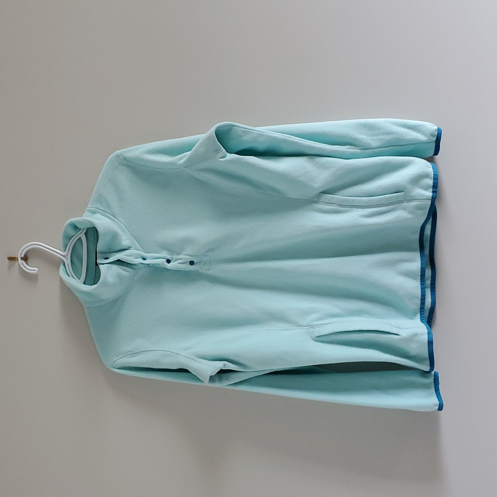 Helly Hansen Women's Aqua Light Blue Fleece Sweatshirt Sz XL Outdoors Cozy